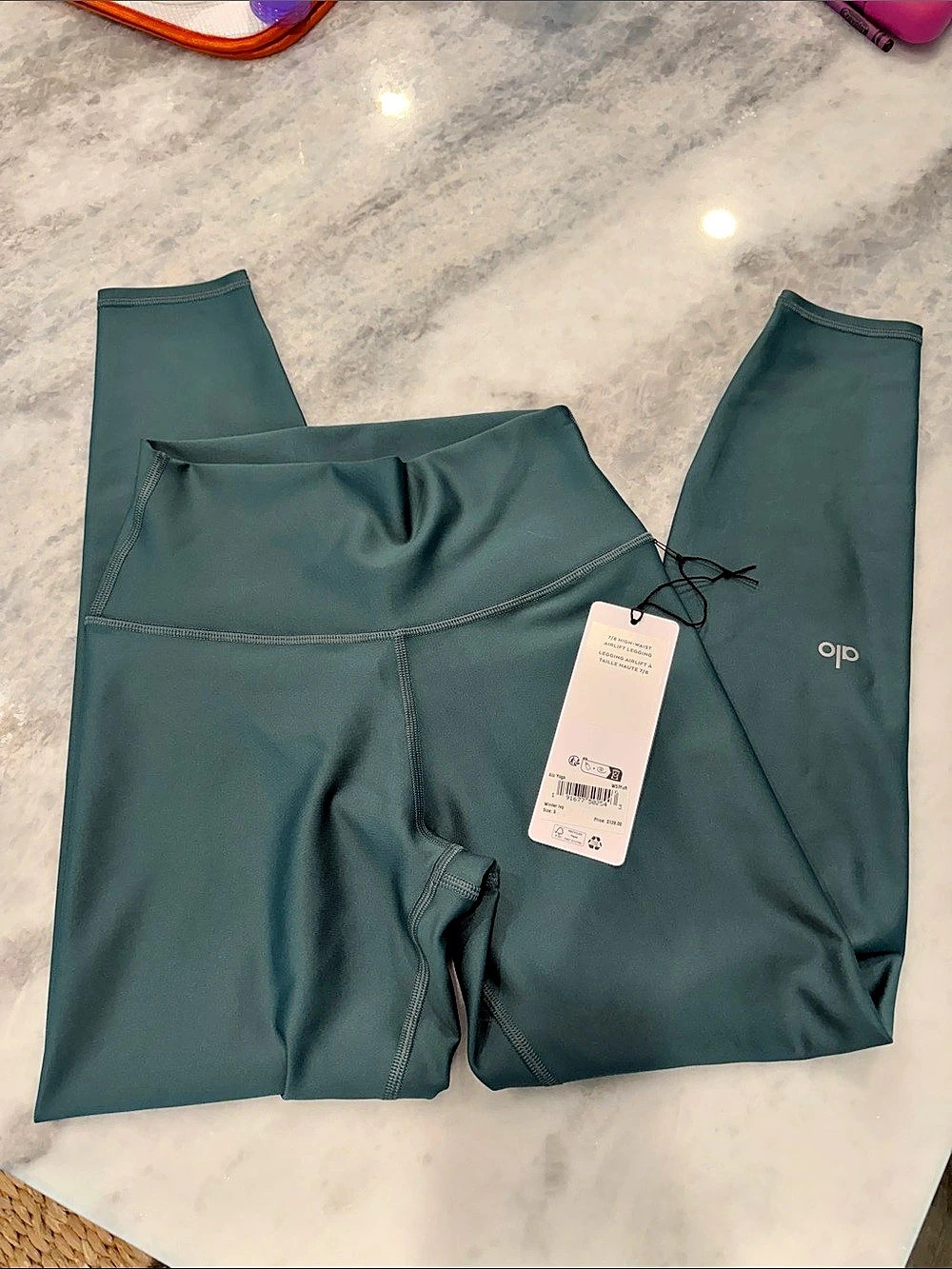 Alo 7/8 High-Waist Airlift Legging Green Small NWT
